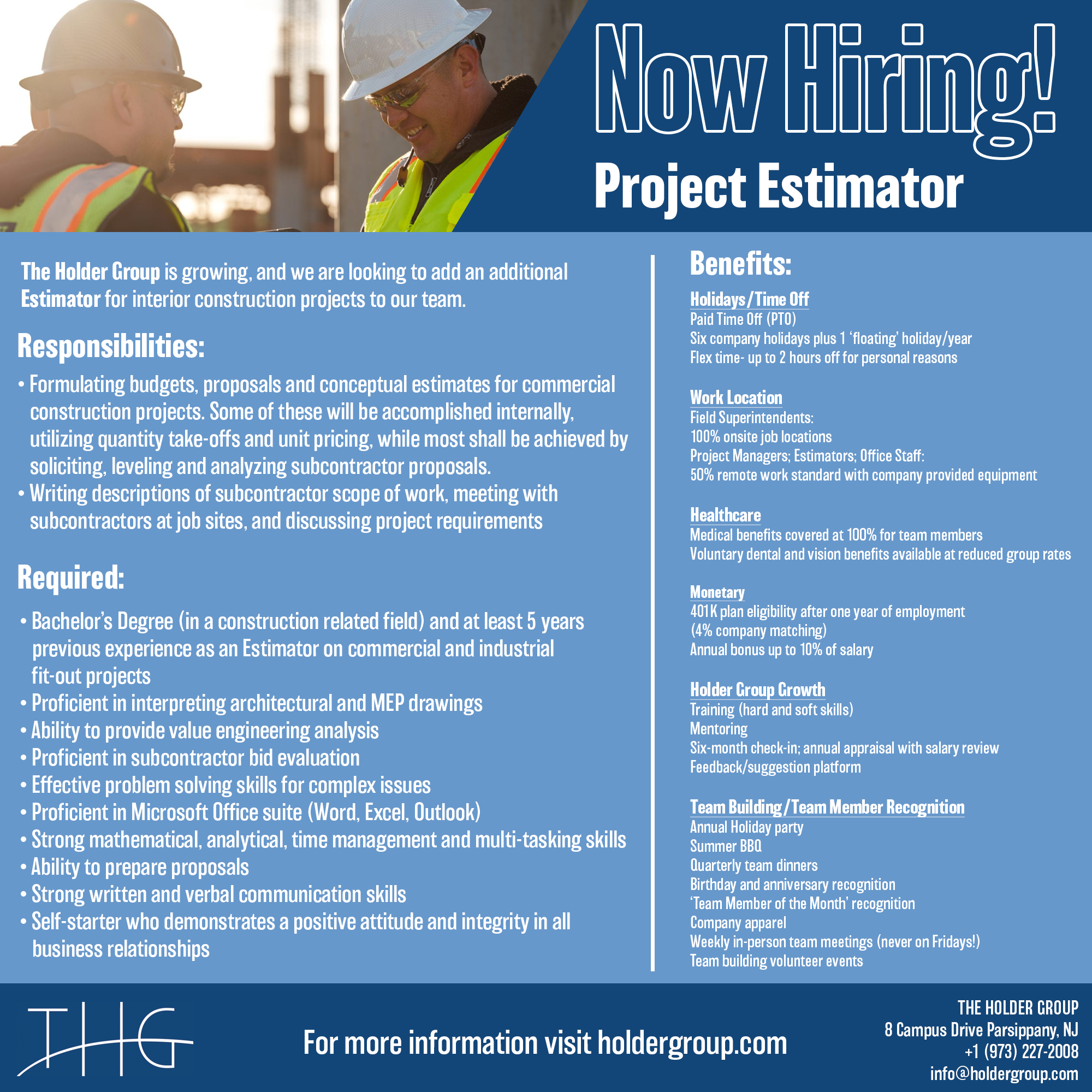 Employment Opportunities The Holder Group Inc.